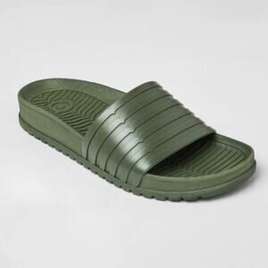 Hunter x Target Green Slip On Flat Slides Men's 8 Shoes